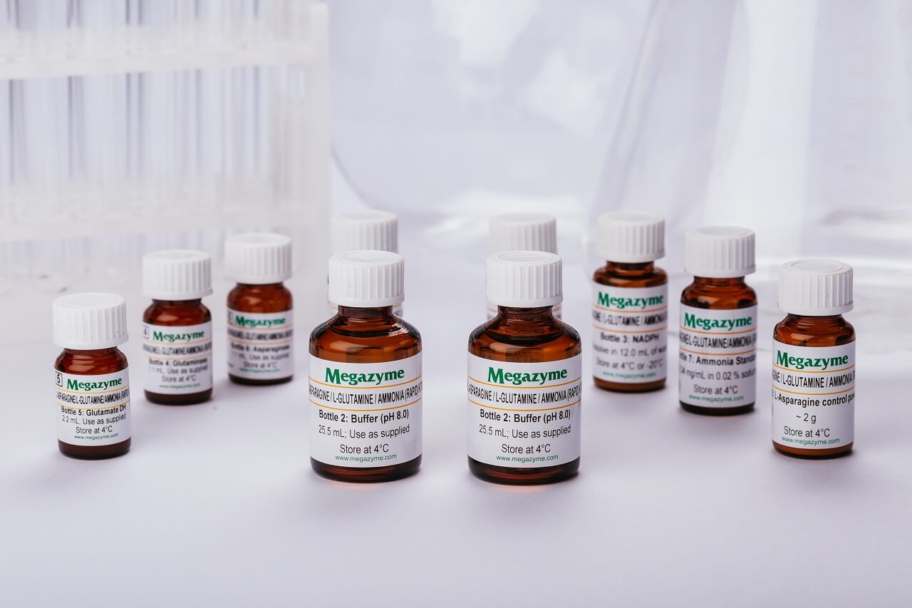 LAsparagine LGlutamine Ammonia Assay Kit Rapid Megazyme